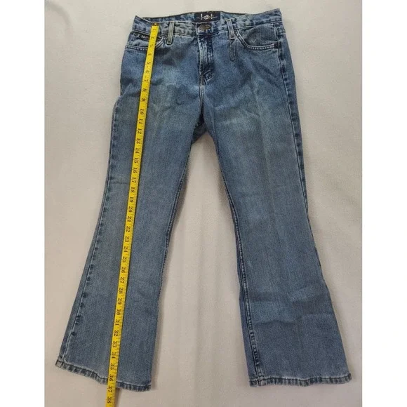 Vintage L E I jeans Sz 13 Med Wash Regular Fit‎ Flare Bottoms - Picture 9 of 12
